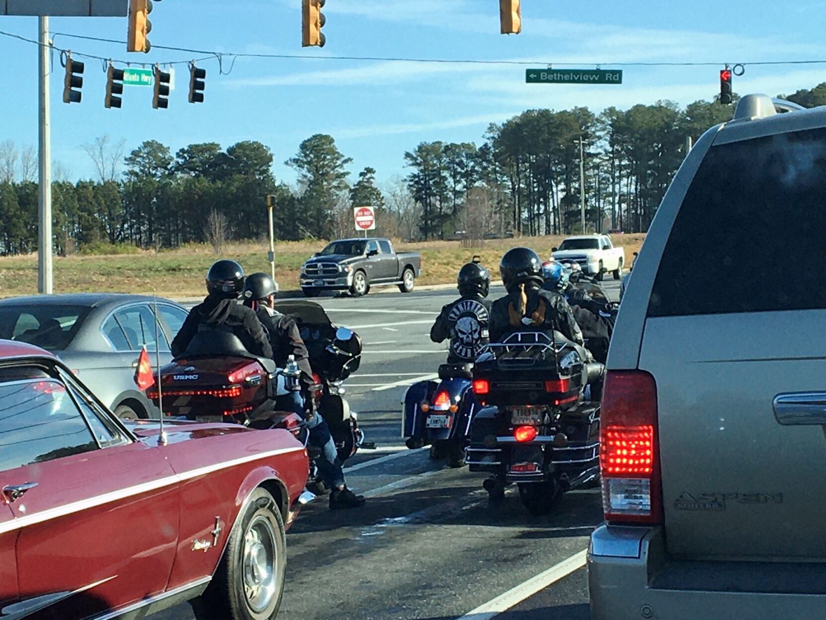 Punishers at traffic light